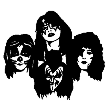 KISS Band Faces Logo Decal