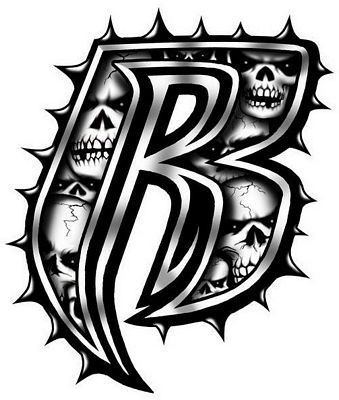 Ruff Ryders Grizz Band Logo  Decal