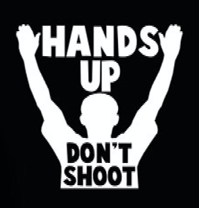 HANDS UP DONT SHOOT BUMPER STICKER 66