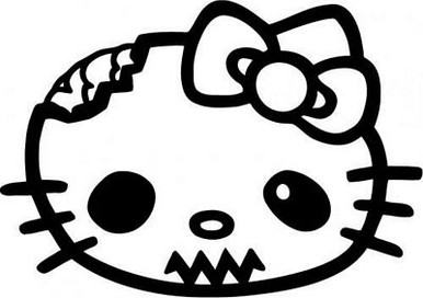 HK Zombie Head Diecut Decal