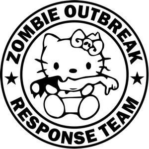 HK zombie outbreak response team diecut decal