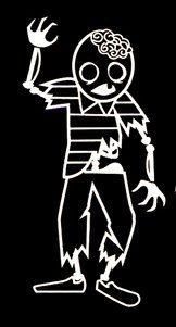 Walking Dead Zombie Sticker BOY