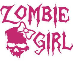 zombie girl diecut decal