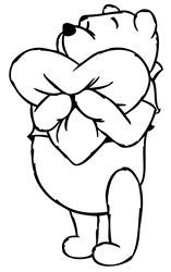 Diecut Pooh Stickers 2924