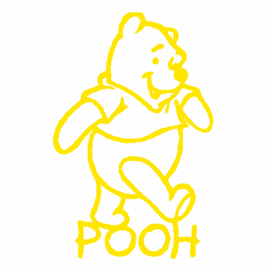 Pooh walking decal 051