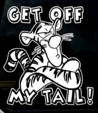 Tigger Back Off 3 Decal Sticker