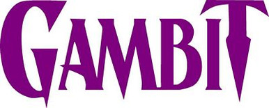 Xmen GAMBIT text Logo die cut decal 1