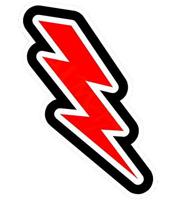 Lightning Strike Decal PAIR