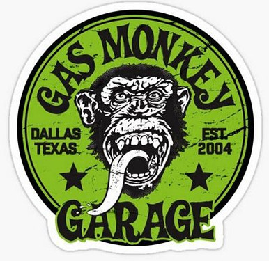 GASMONKEY GARAGE FUNNY BEER STICKER GREEN