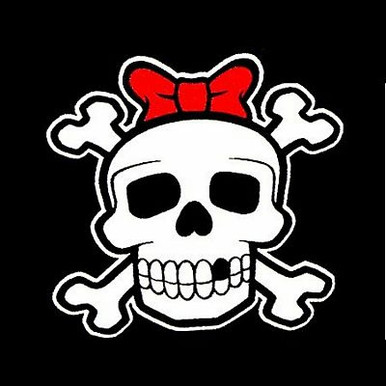Color lady skull Decal 1803