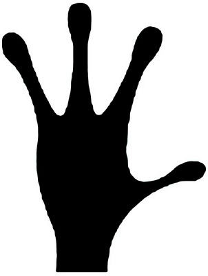 alien hand sticker decal