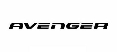 dodge avenger text logo die cut decal PAIR