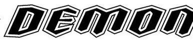 dodge demon TEXT logo DECAL