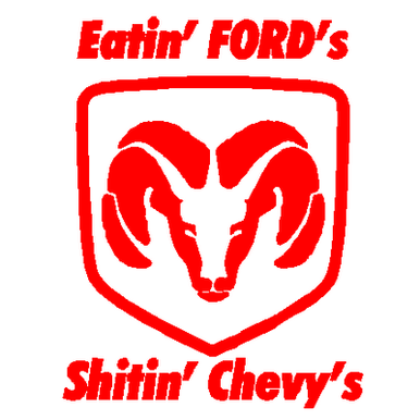 Eatin Fords car sticker 914