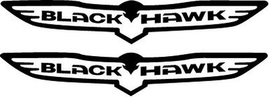 JEEP Black Hawk logo die cut decals PAIR