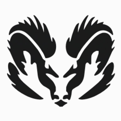 Ram Head with Flames 2