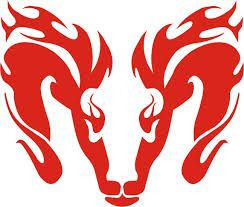 ram tribal head decal 56