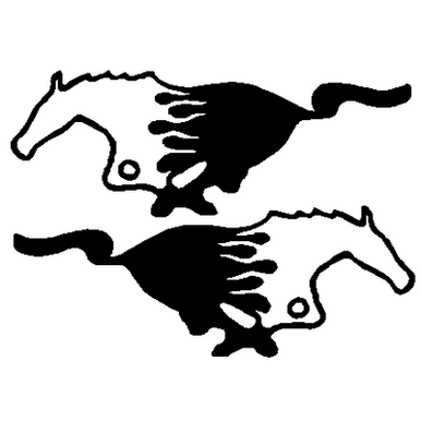 Mustang flame decals PAIR
