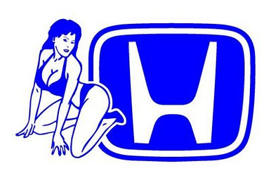 Honda Girl 5 Vinyl Car Decal