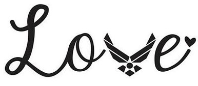 Air Force Love Die Cut Decal Car Window Decal