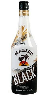 Malibu black rum sticker 2