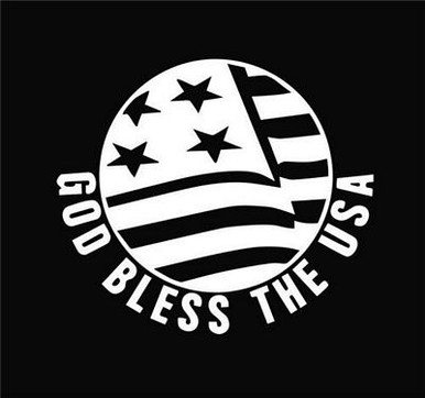 god bless the usa flag military decal