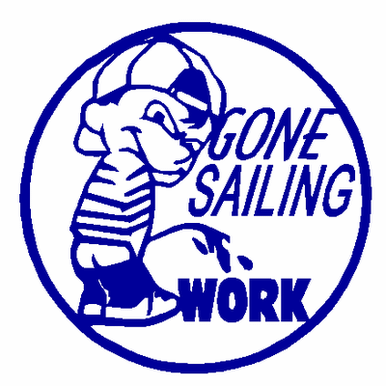 Gone Sailing vinyl decal 823d