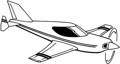 Aircraft Clipart Diecut Decal 06