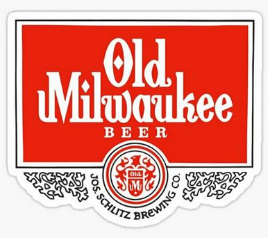 OLD MILWAUKEE LOGO BEER STICKER