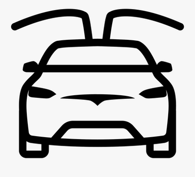 tesla model x-die cut decal