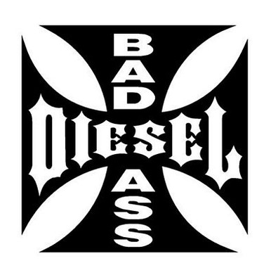 Bad Ass Cross Diesel Decal