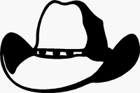 cowboy hat die cut decal 88