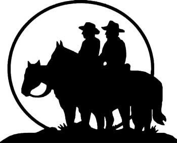 Cowboys Under Sunset Decal 156