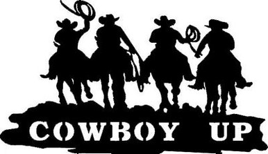 cowboys up on horses