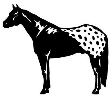 Horse Diecut cowboy western decal 45
