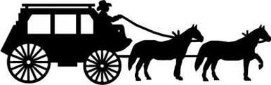 Stagecoach cowboy western decal 3