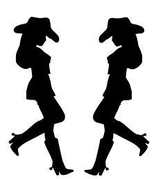 Cowgirl Stickers PAIR