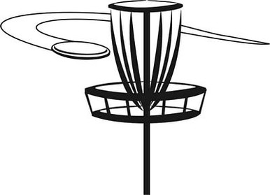 Disc Golf Goal Diecut Sticker 2