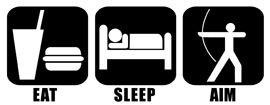 Eat Sleep Play ARCHERY Die cut Vinyl Decal