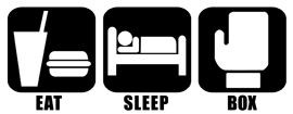 Eat Sleep Play BOXING Die cut Vinyl Decal