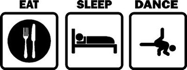 Eat Sleep Play DANCE Die cut Vinyl Decal