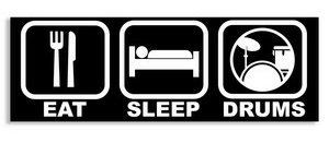 Eat Sleep Play DRUMS Die cut Vinyl Decal