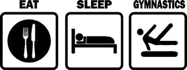 Eat Sleep Play GYMNASTICS Die cut Vinyl Decal