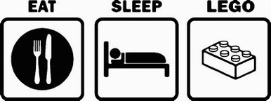 Eat Sleep Play LEGO Die cut Vinyl Decal