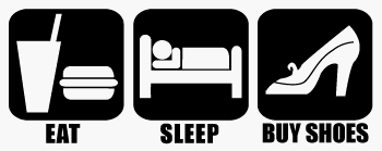 Eat Sleep Play SHOES Die cut Vinyl Decal