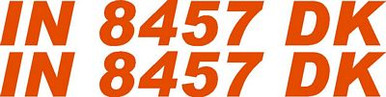 Boat Registration Numbers PAIR
