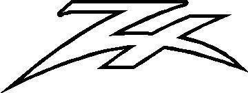 Donzi ZX Outline Decal Sticker 08