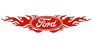 Ford Flames Back Window Graphic