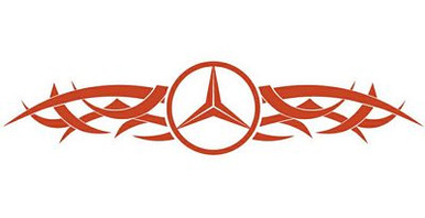 MercedesTribal Back Window Graphic