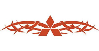 Mitsubishi Tribal Back Window Graphic